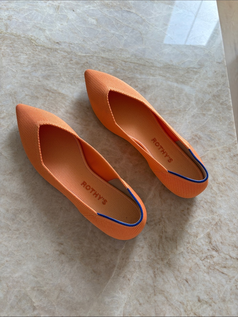 Rothy’s tangerine flats size 8.5